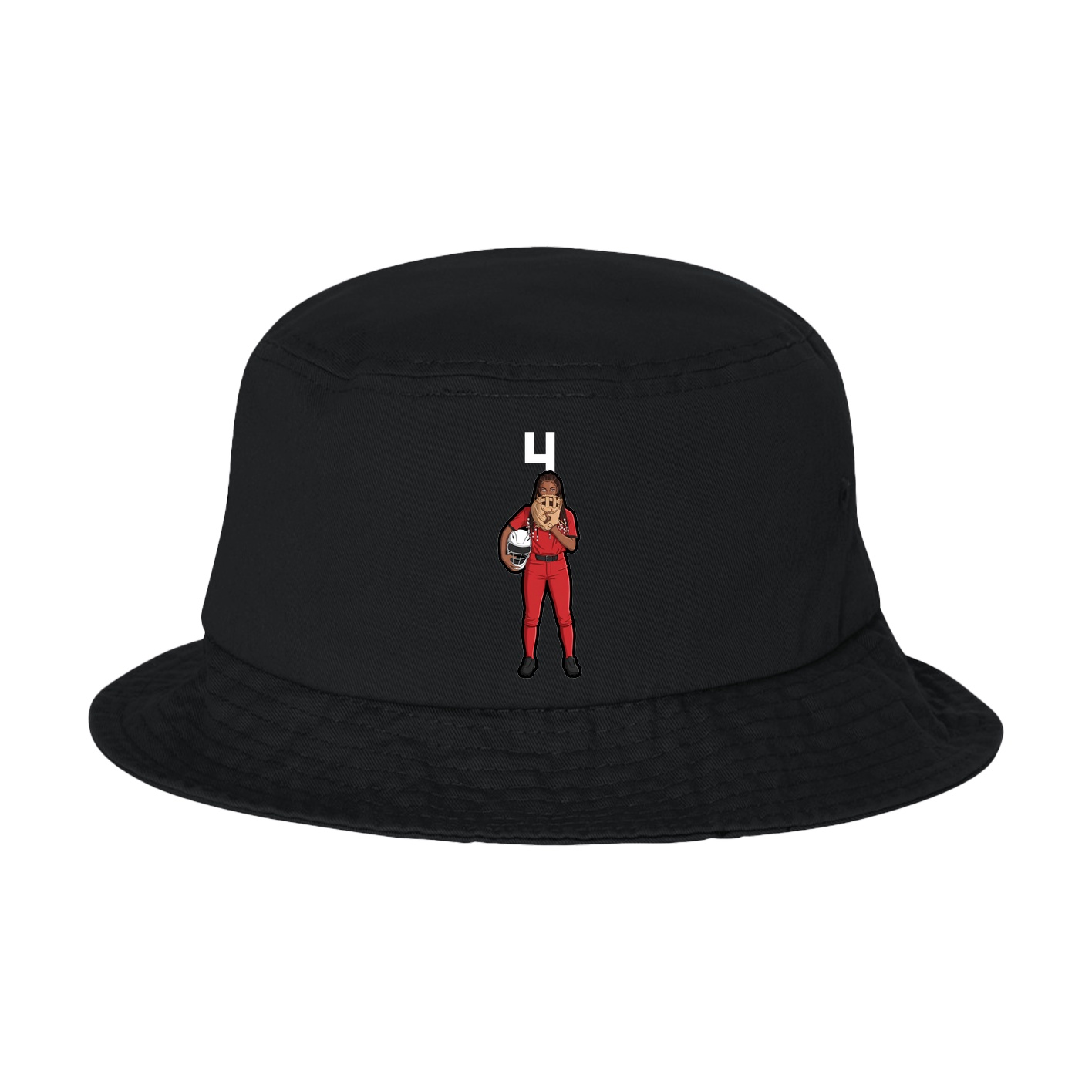 Bucket Cap — Number Top in Black