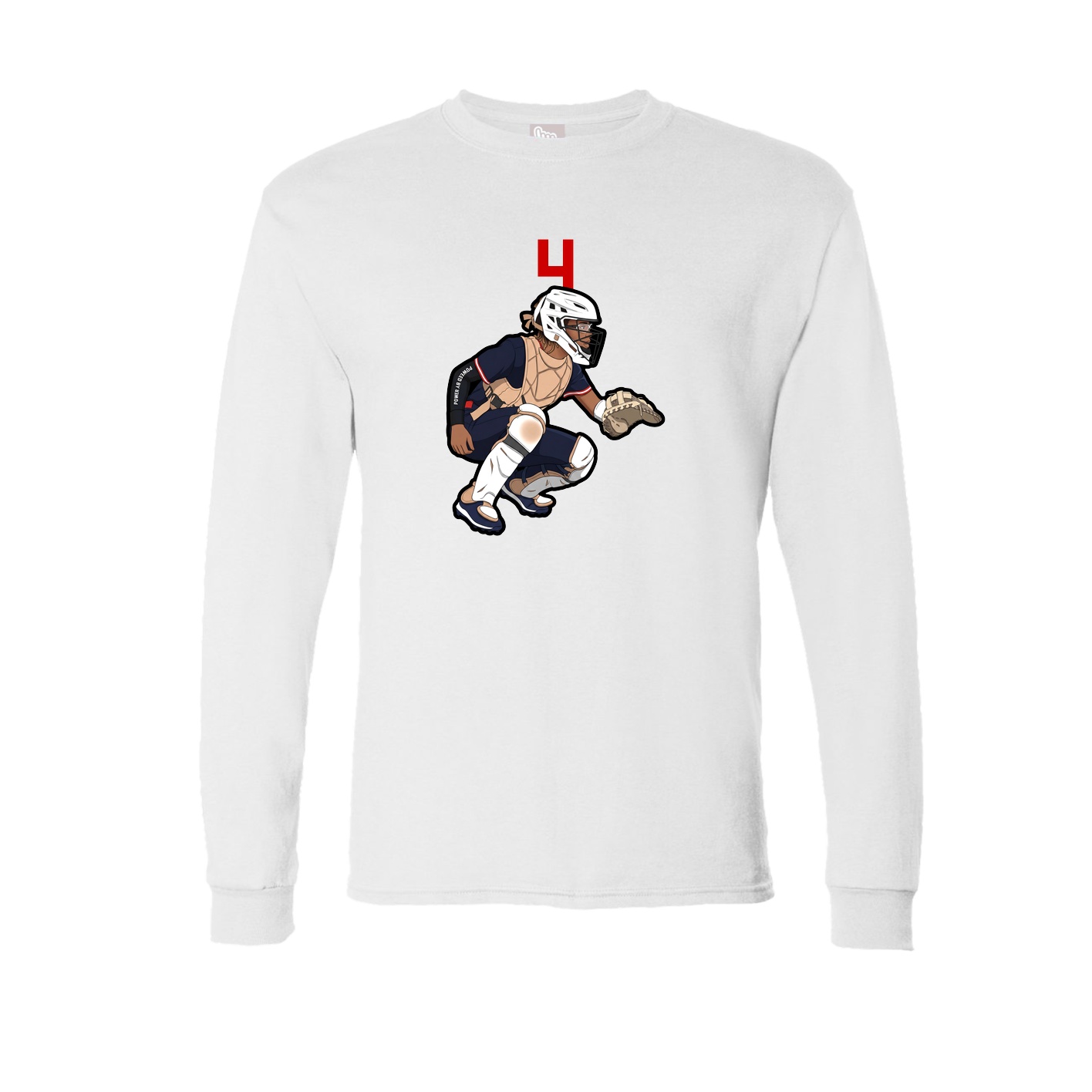 Long Sleeve Tee — Number Top in White
