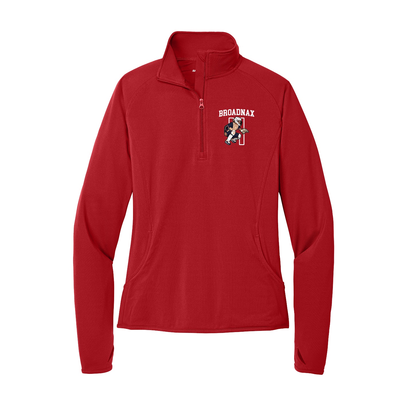 Women's Q-Zip Pullover — Shirsey in Red