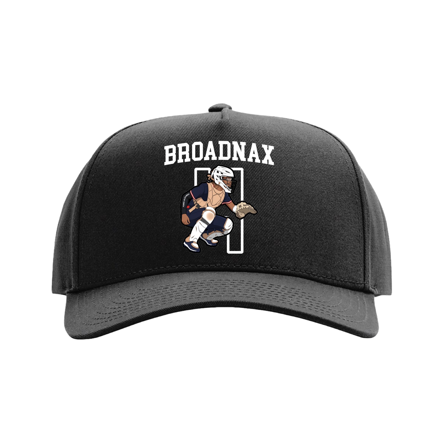 Full Fabric Five-Panel Champ Cap — Shirsey in Black