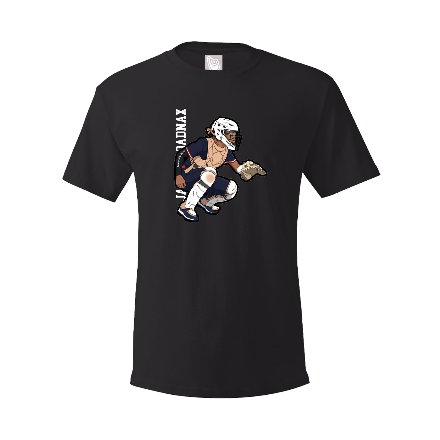 Youth Tee — Name Vertical in Black