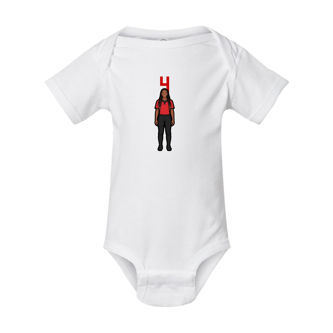 Baby Onesie — Number Top in White