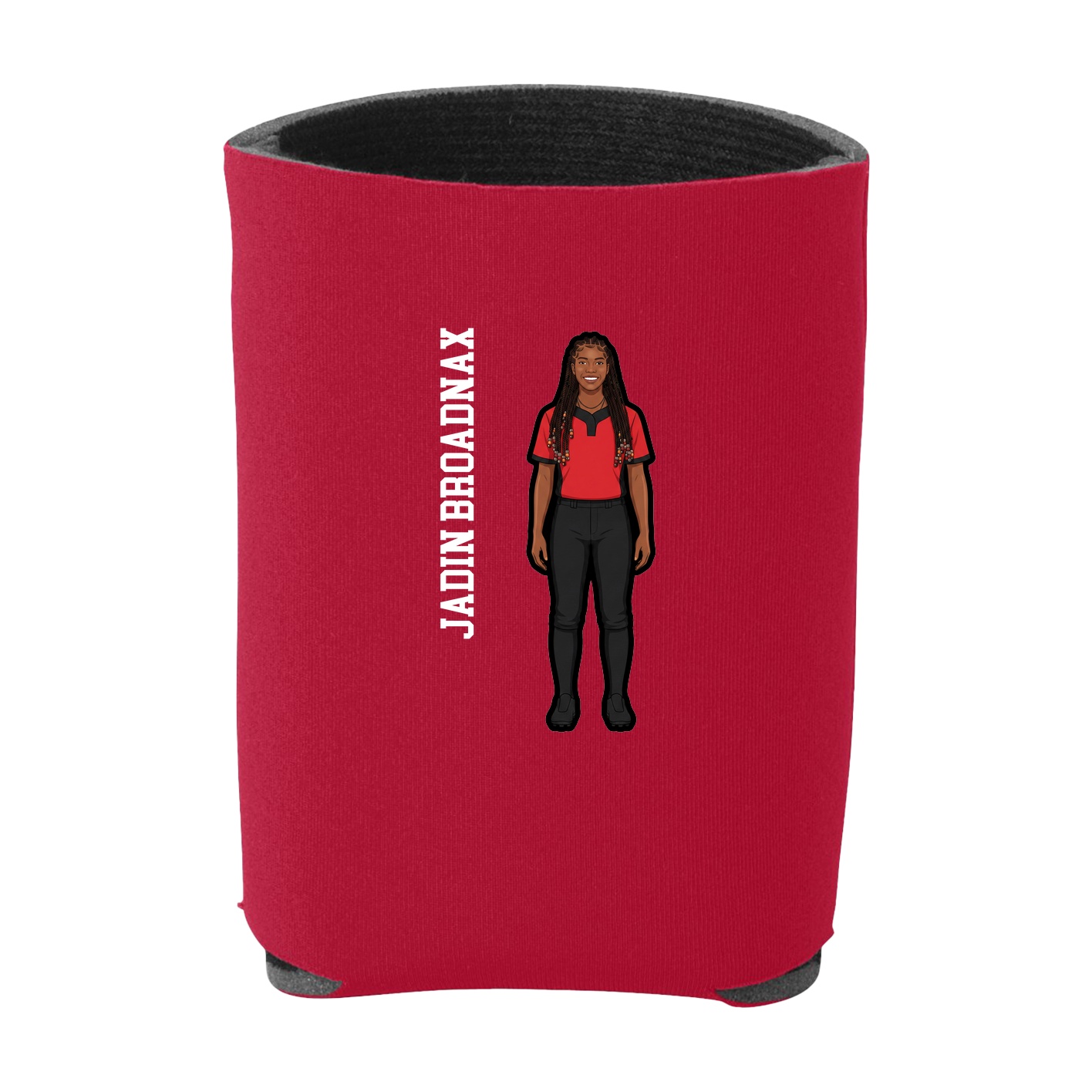 Can Holder — Name Vertical in Red