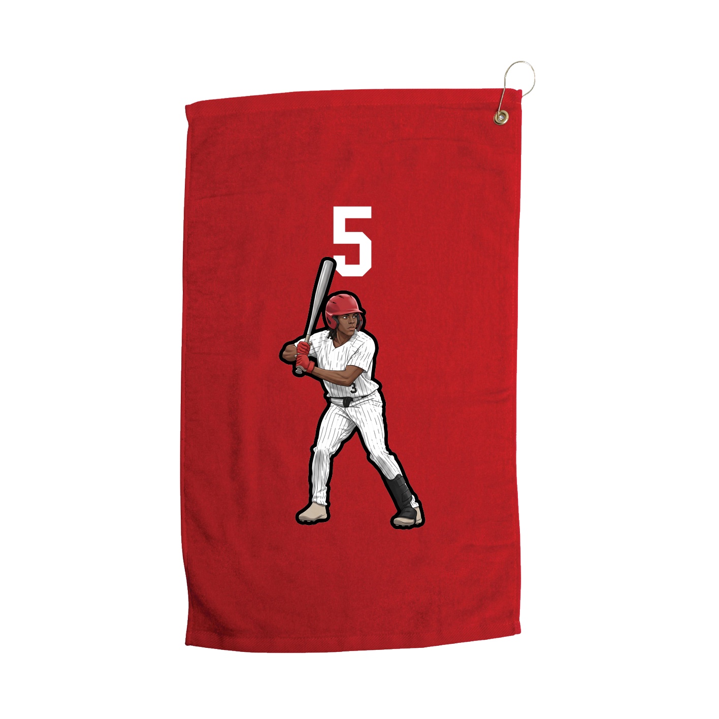Golf Towel — Number Top in Red