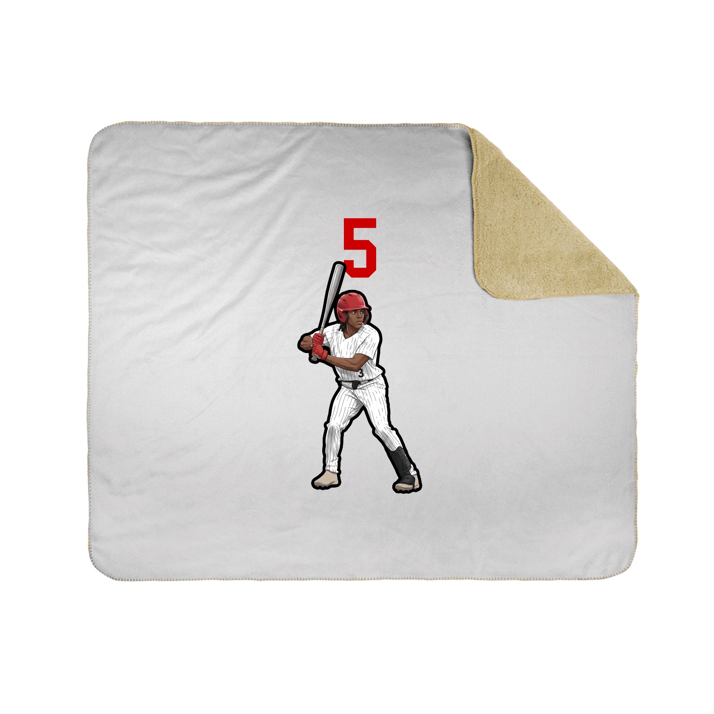 Throw Blanket — Number Top in White