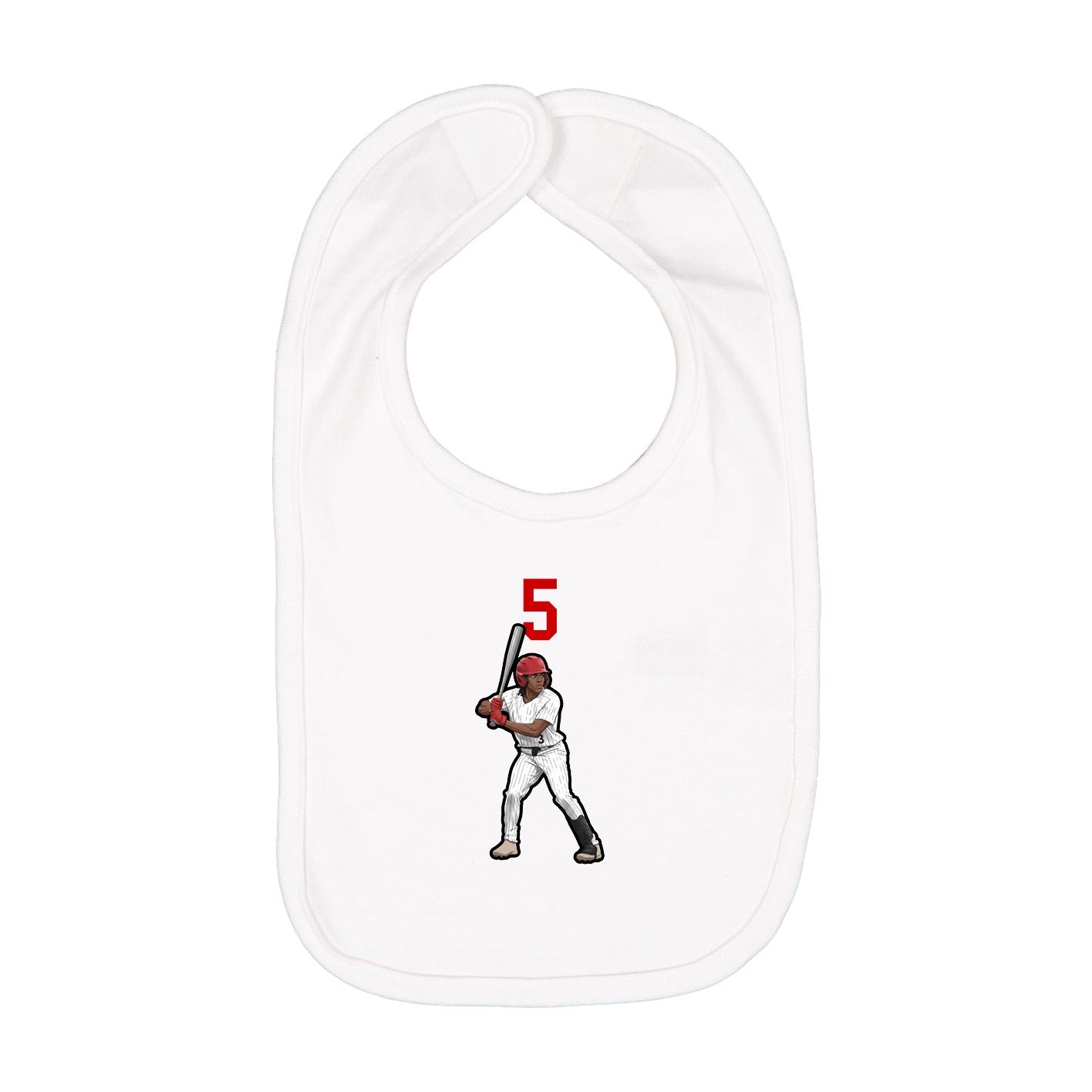 Infant Bib — Number Top in White