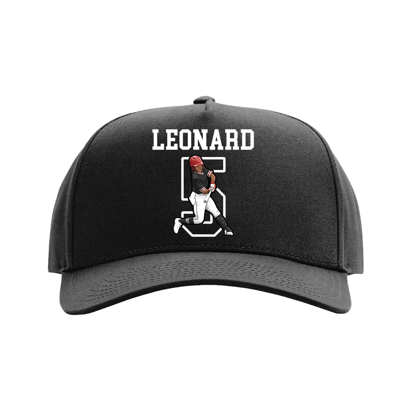 Full Fabric Five-Panel Champ Cap — Shirsey in Black