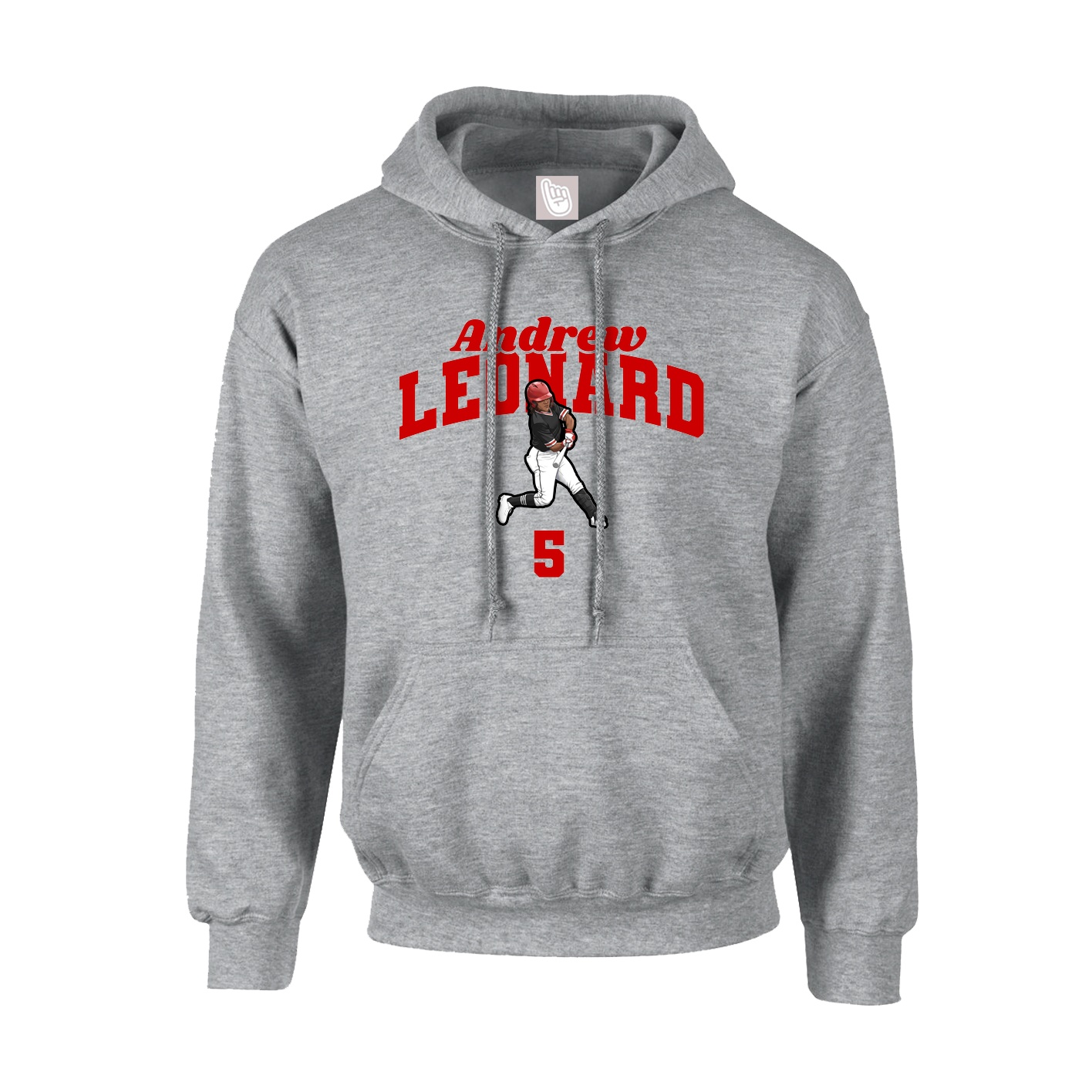 Youth Hoodie — Signature Arch in Grey