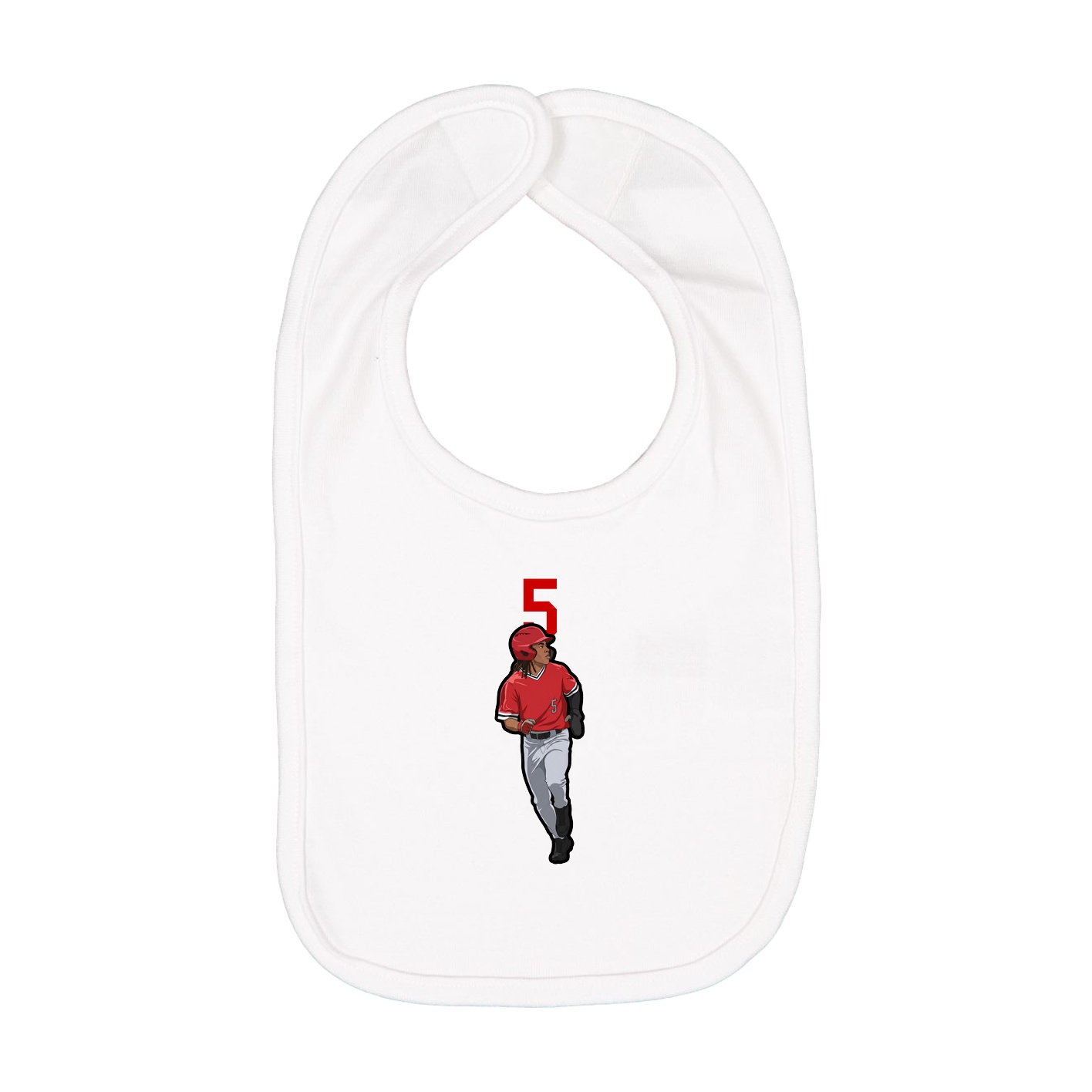 Infant Bib — Number Top in White