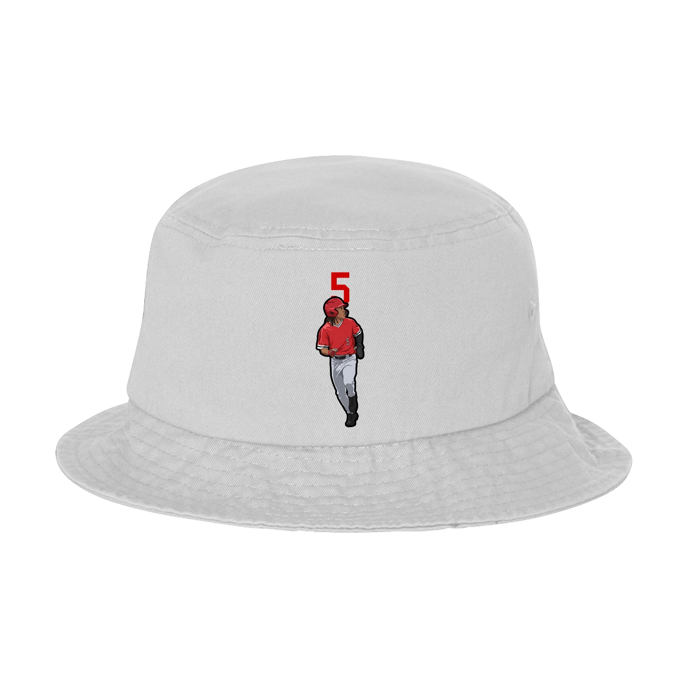 Bucket Cap — Number Top in White