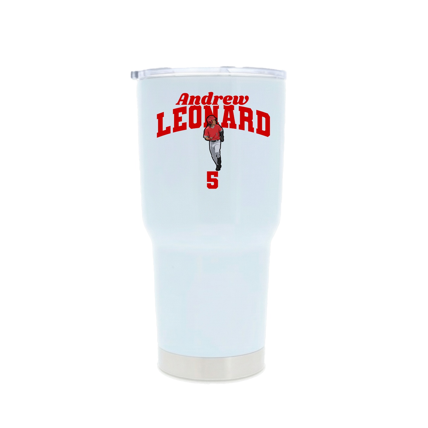 30oz Stainless Steel Tumbler — Signature Arch in White