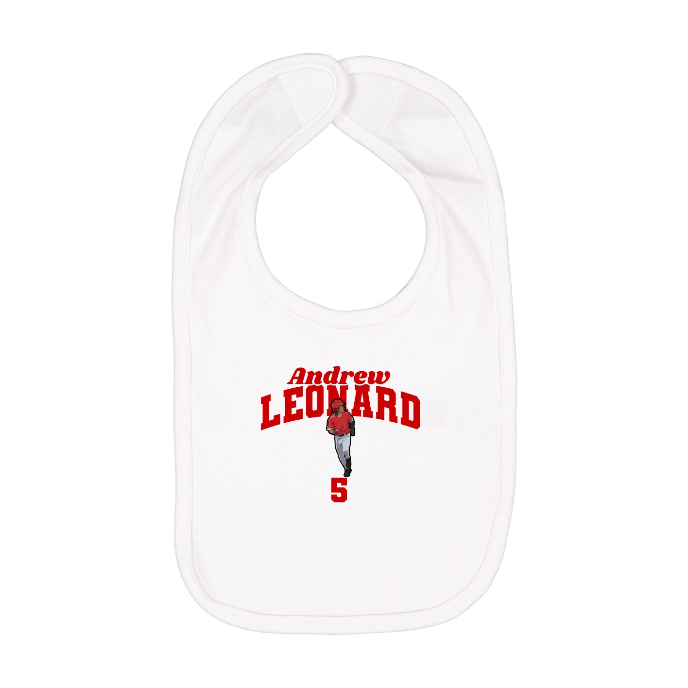 Infant Bib — Signature Arch in White
