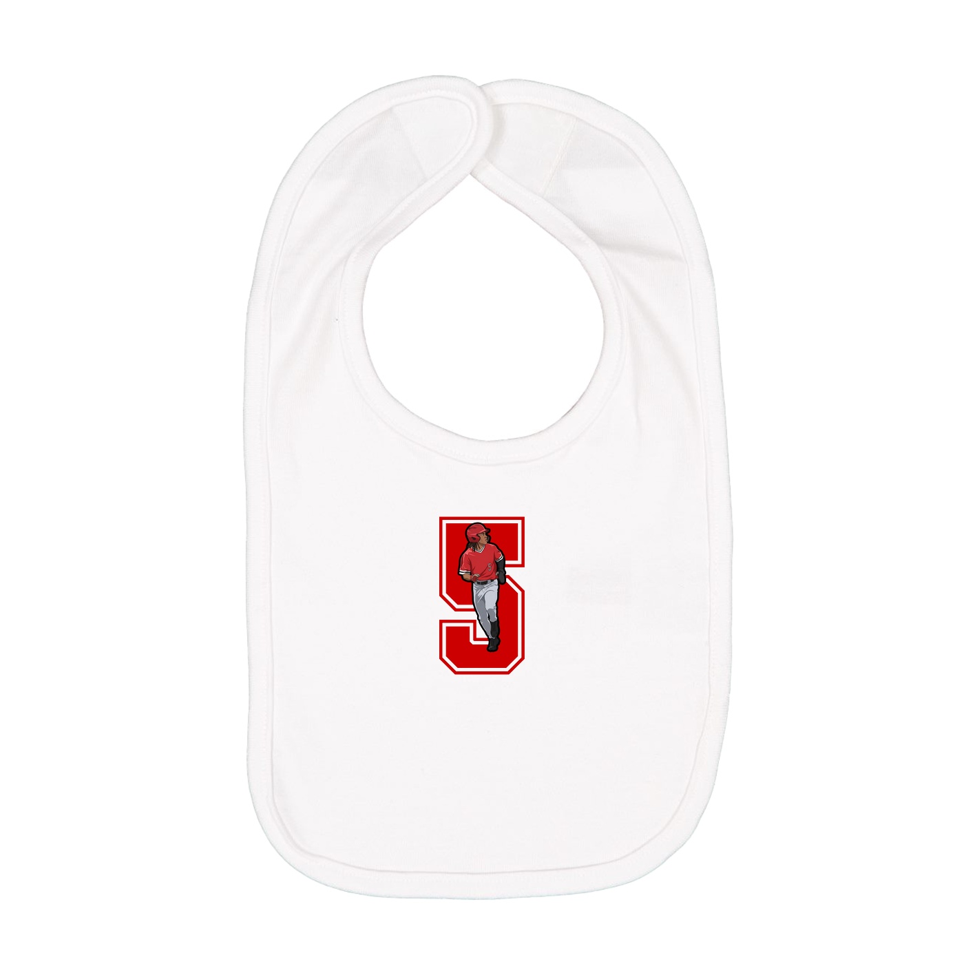 Infant Bib — Number in White
