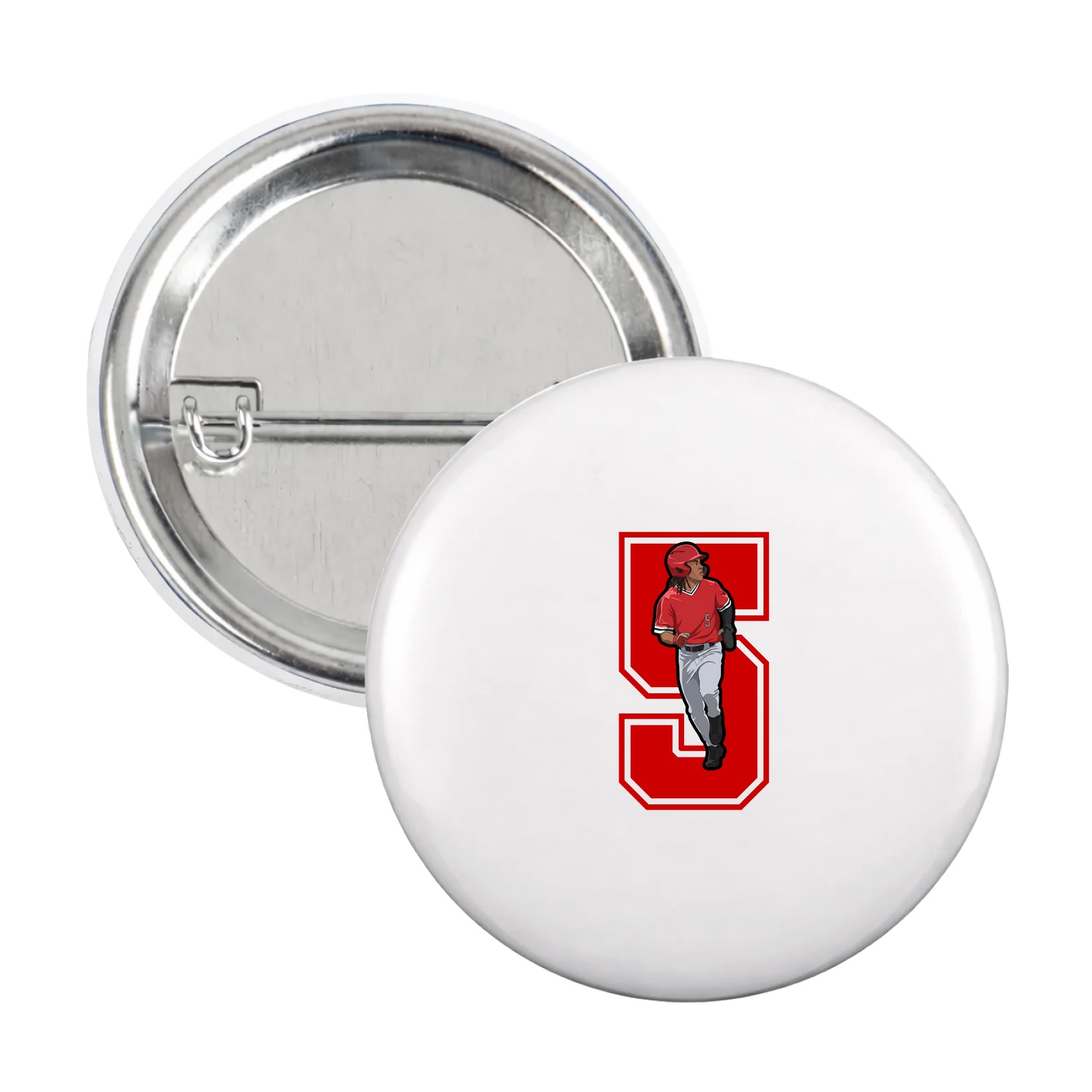 Game Day Button — Number in White