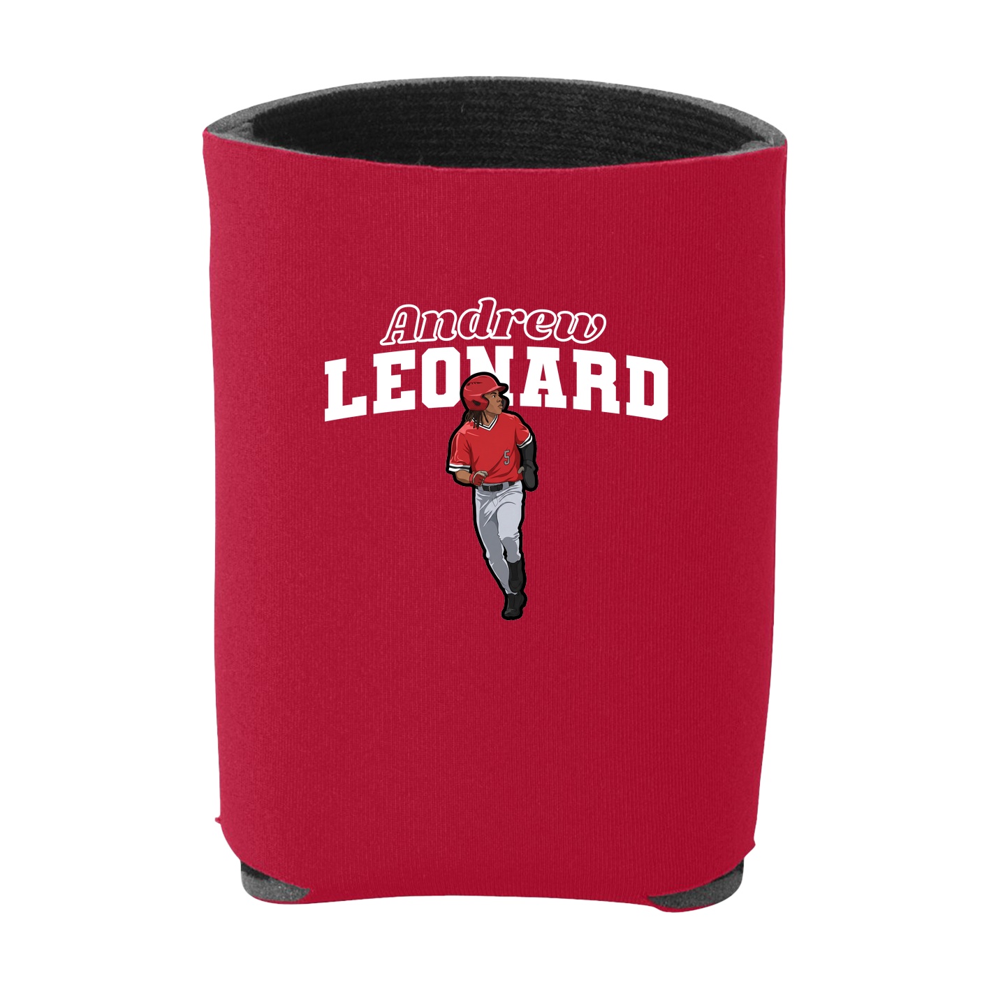 Can Holder — Name Arch in Red