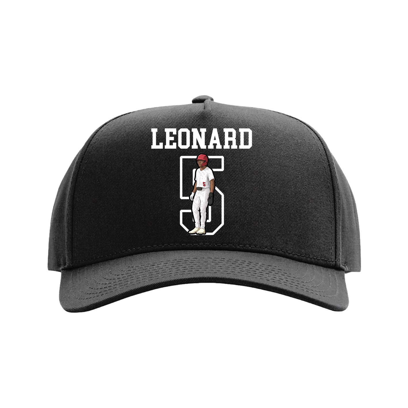 Full Fabric Five-Panel Champ Cap — Shirsey in Black