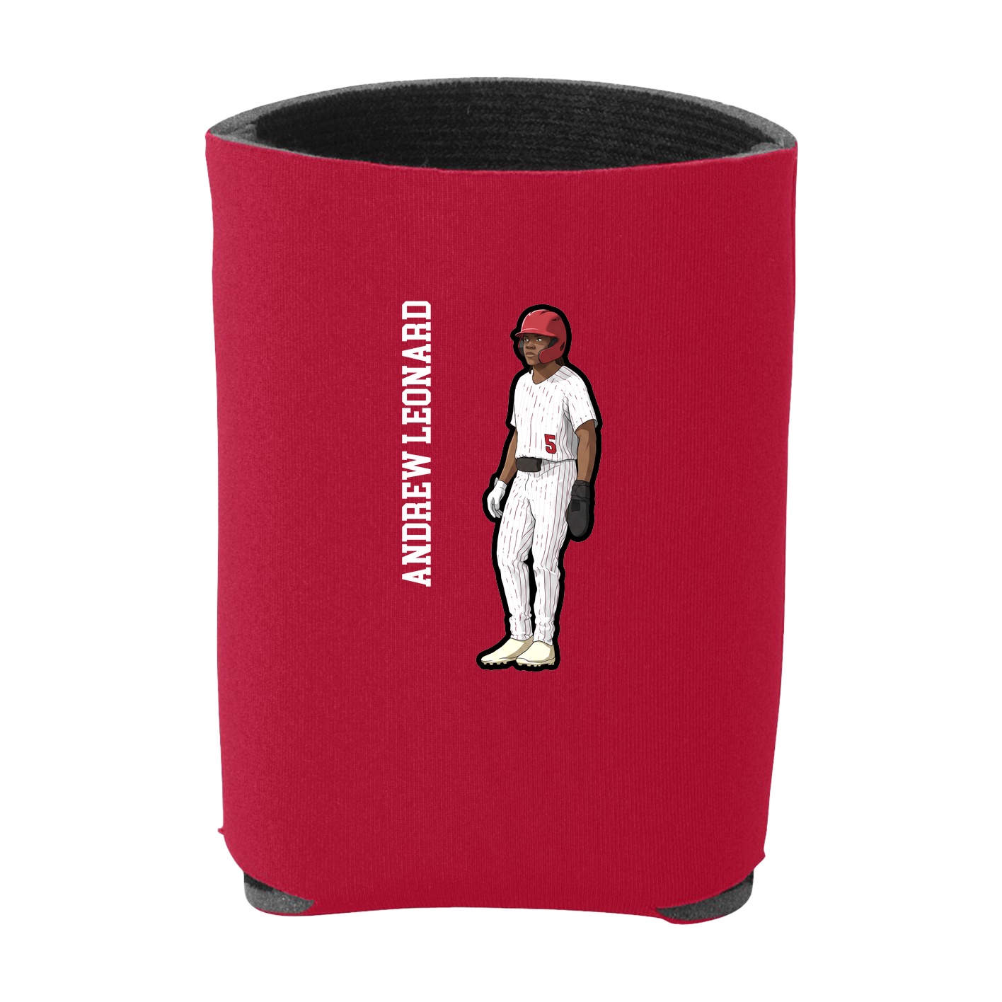 Can Holder — Name Vertical in Red