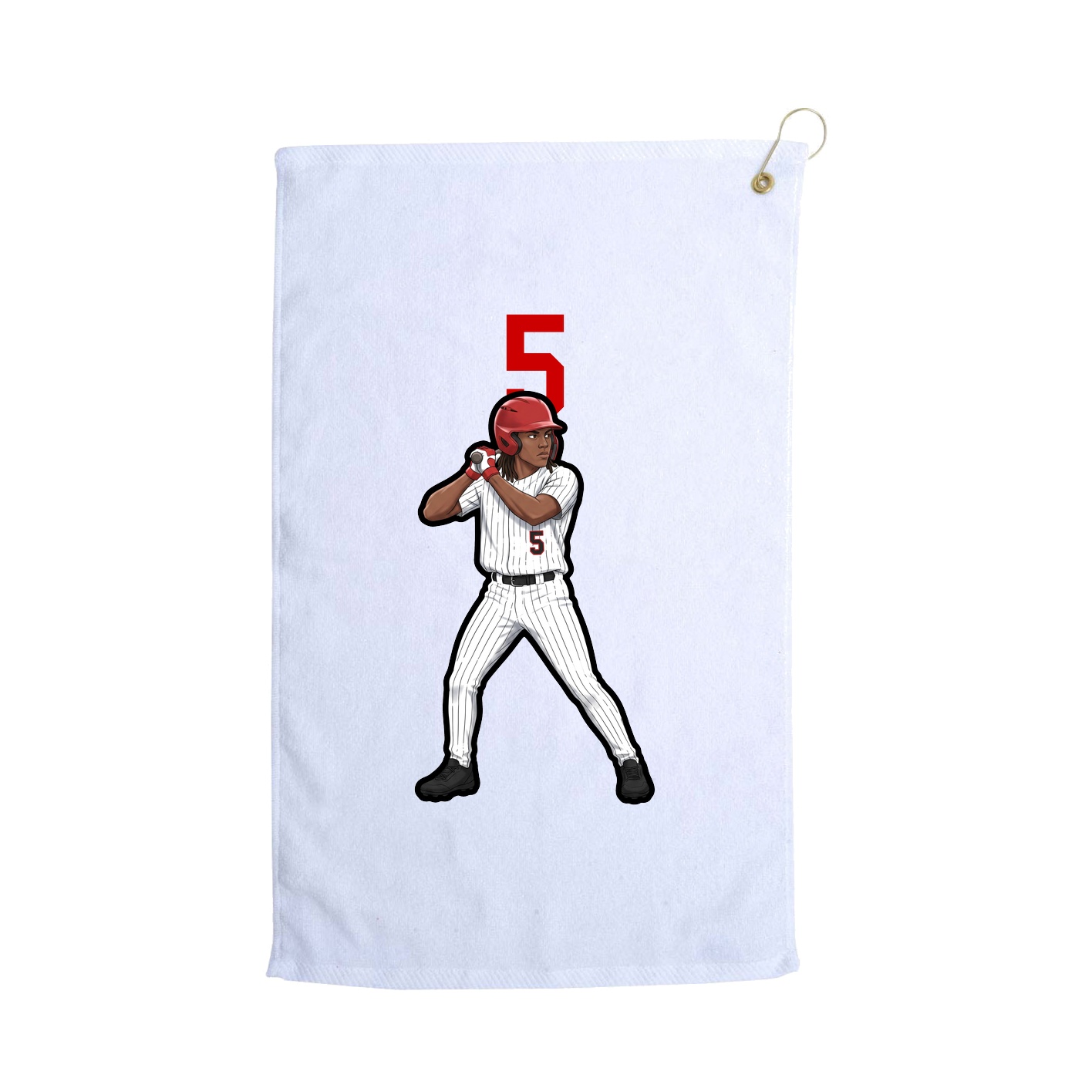 Golf Towel — Number Top in White