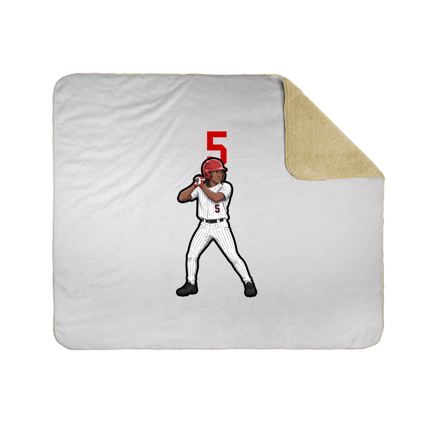 Throw Blanket — Number Top in White