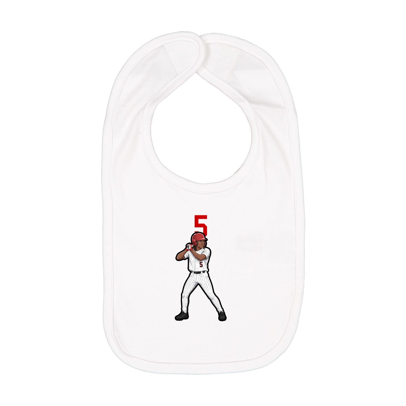 Infant Bib — Number Top in White