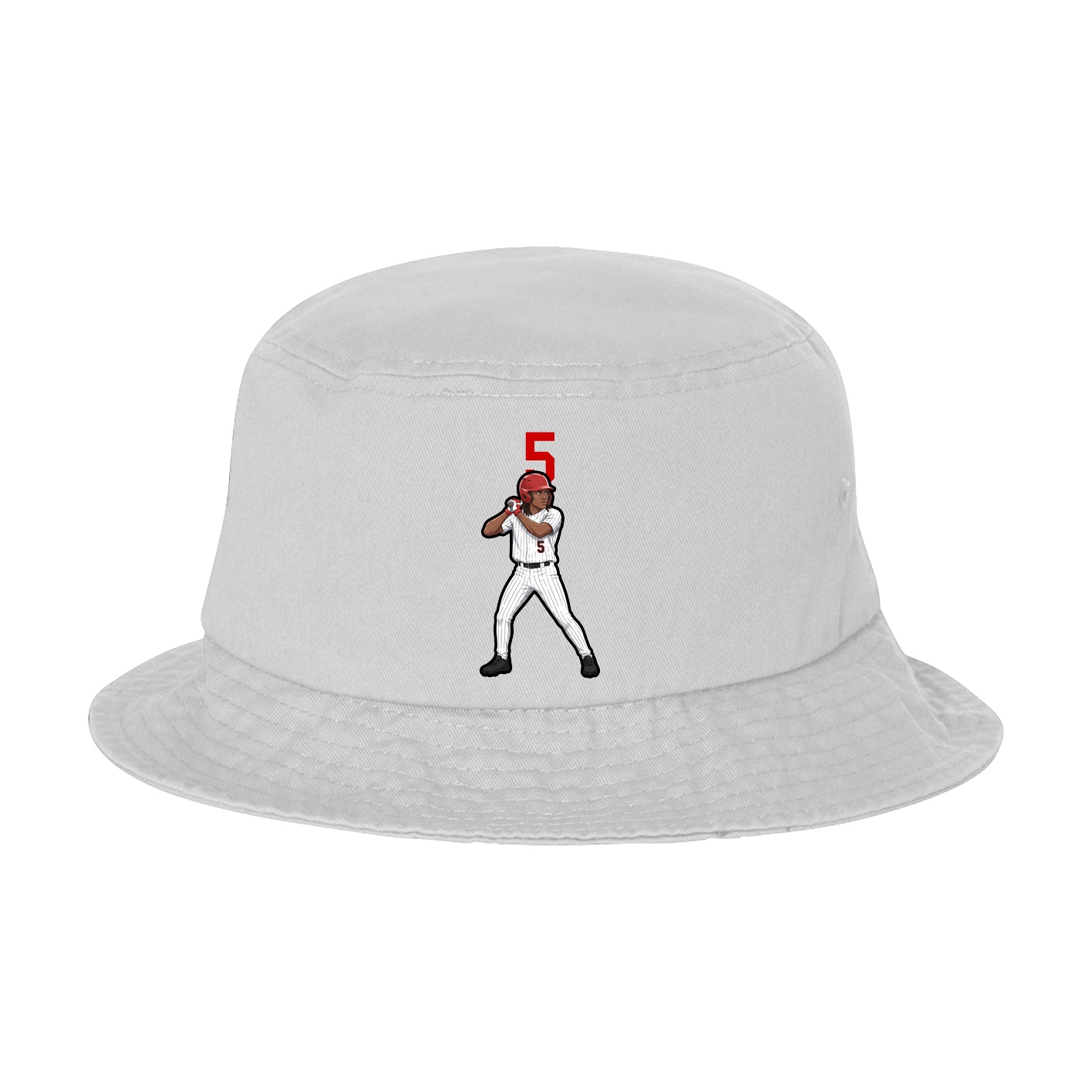 Bucket Cap — Number Top in White
