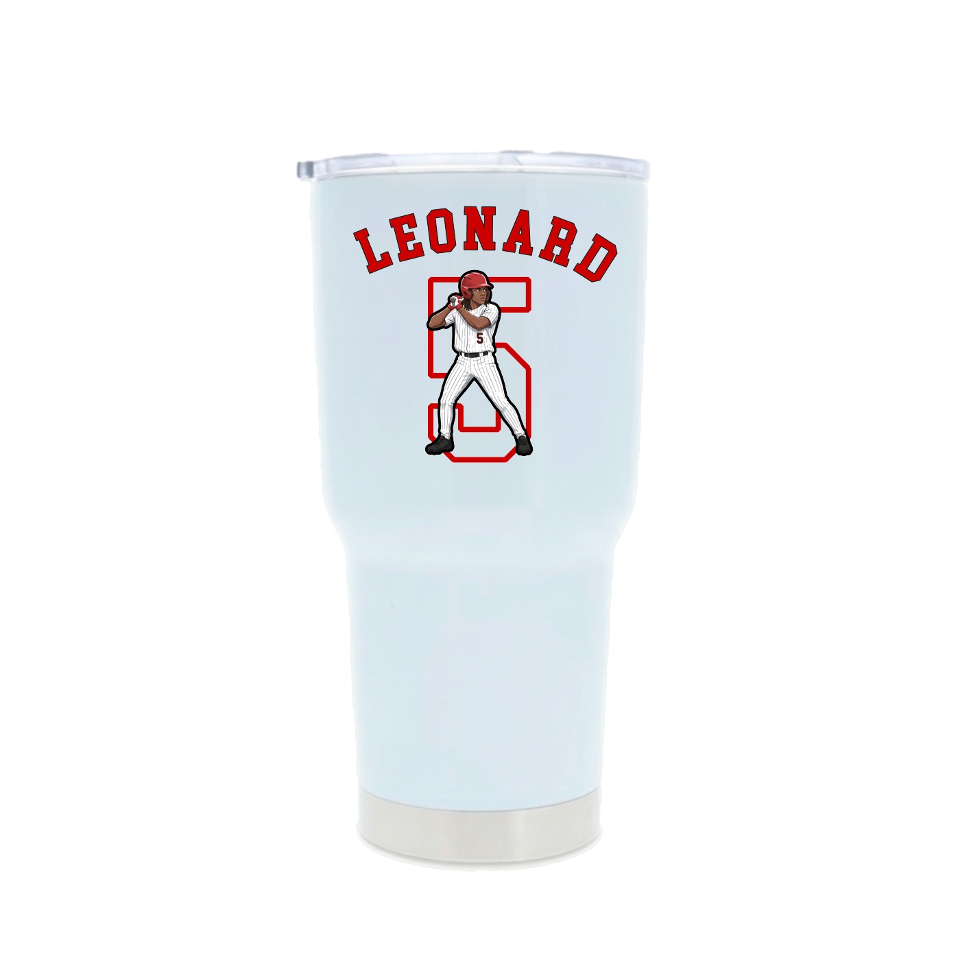 30oz Stainless Steel Tumbler — Shirsey Arch in White