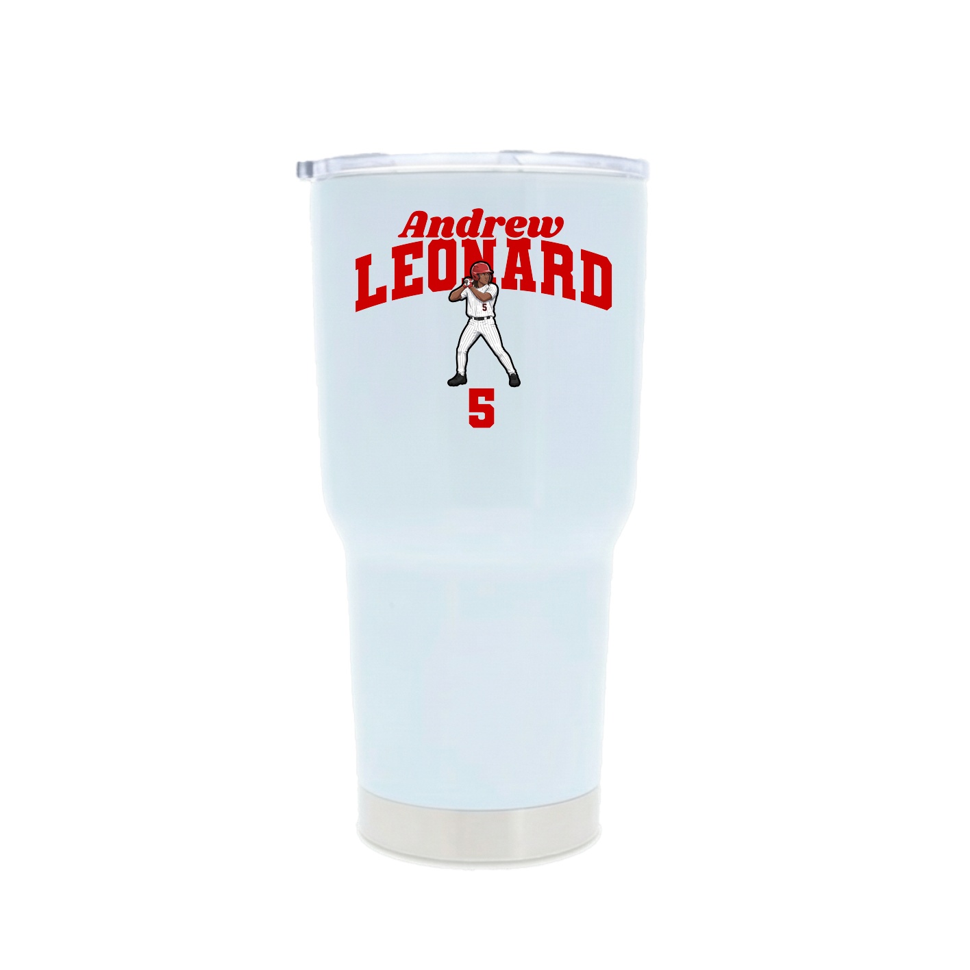 30oz Stainless Steel Tumbler — Signature Arch in White