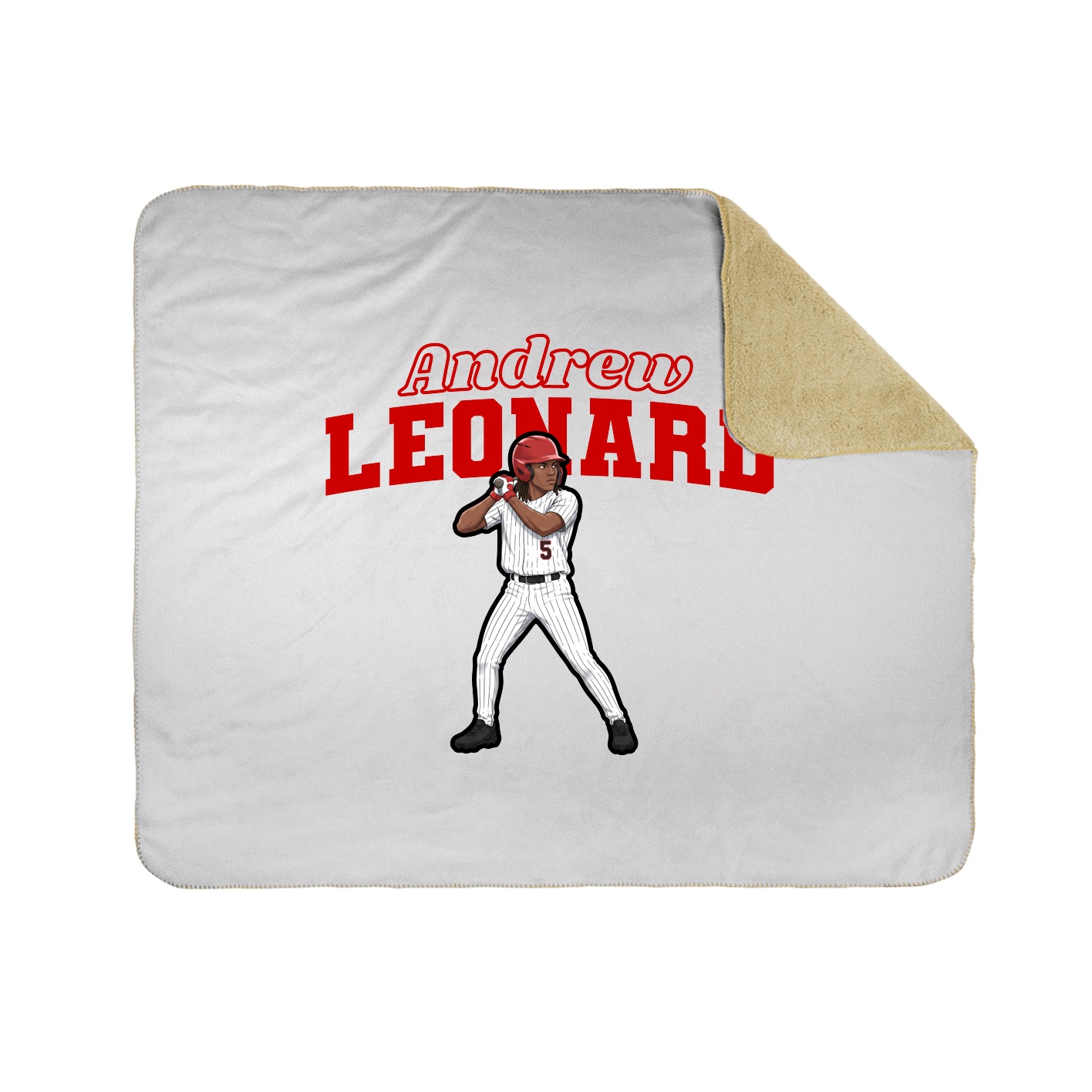 Throw Blanket — Name Arch in White