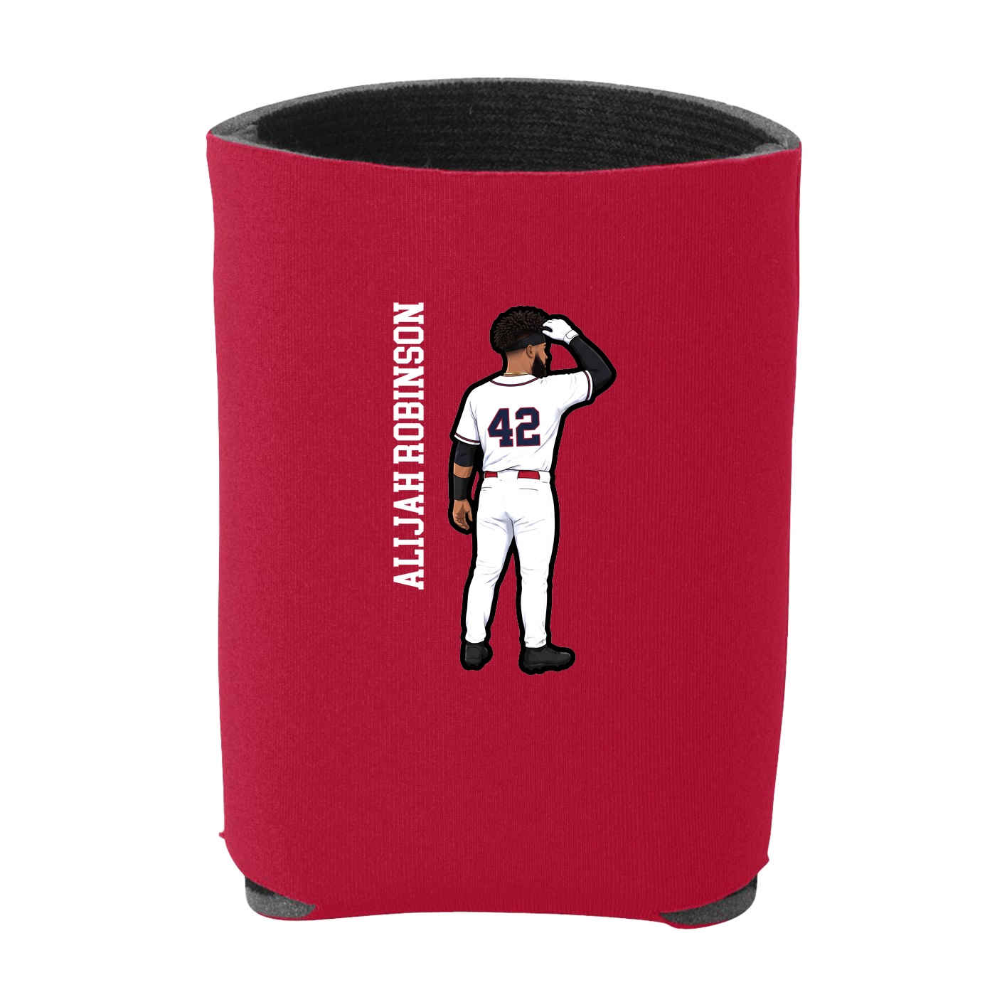 Can Holder — Name Vertical in Red