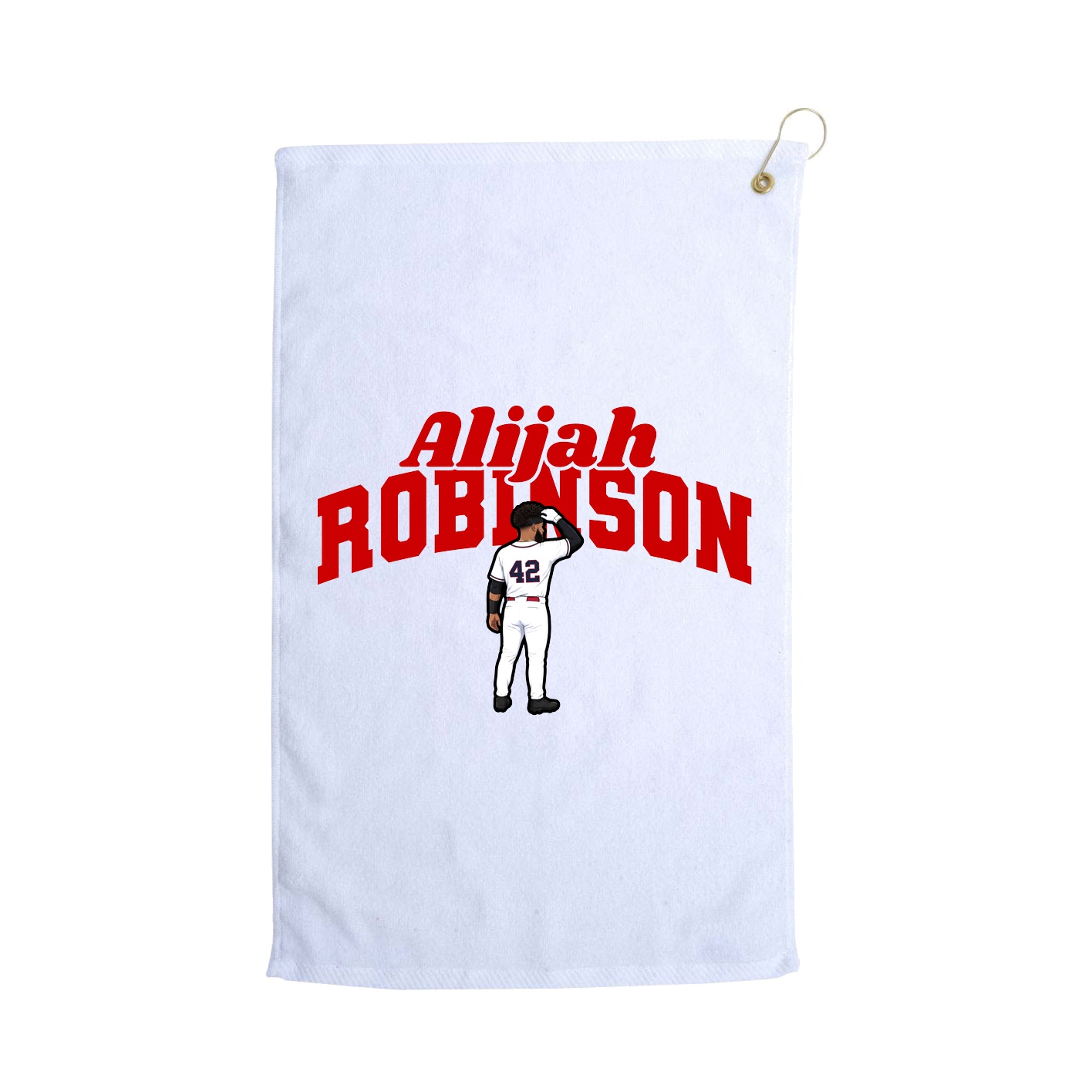 Golf Towel — Signature Arch in White