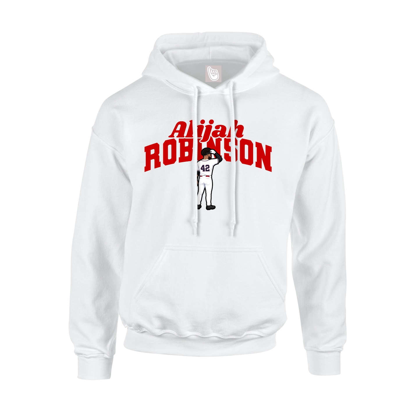 Hoodie — Signature Arch in White