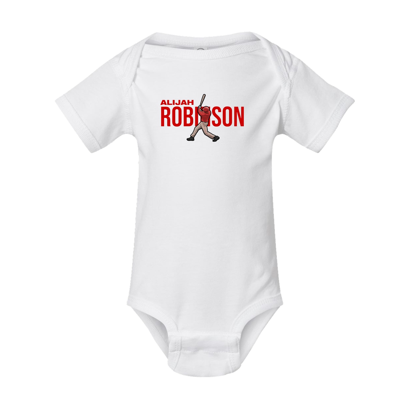 Baby Onesie — Player Name in White