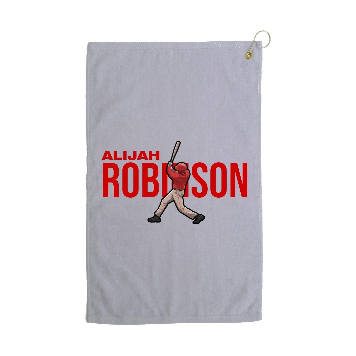 Golf Towel — Player Name in Grey