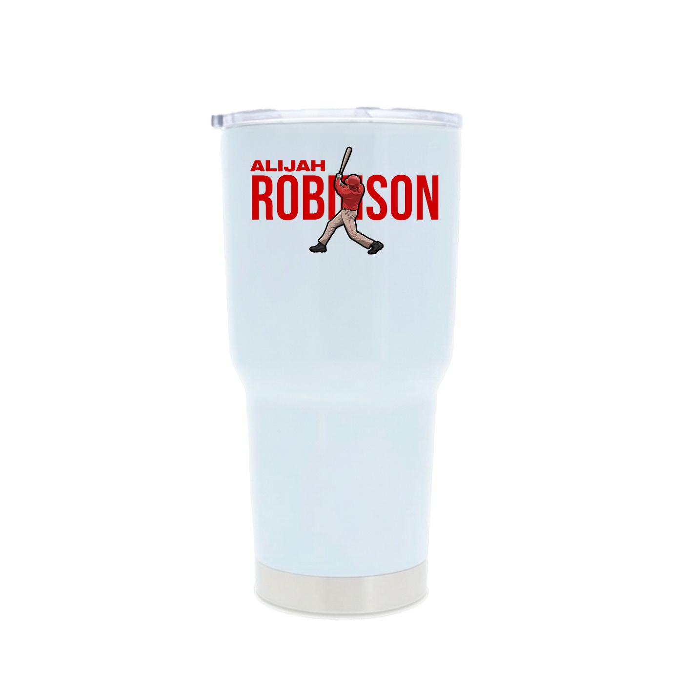 30oz Stainless Steel Tumbler — Player Name in White