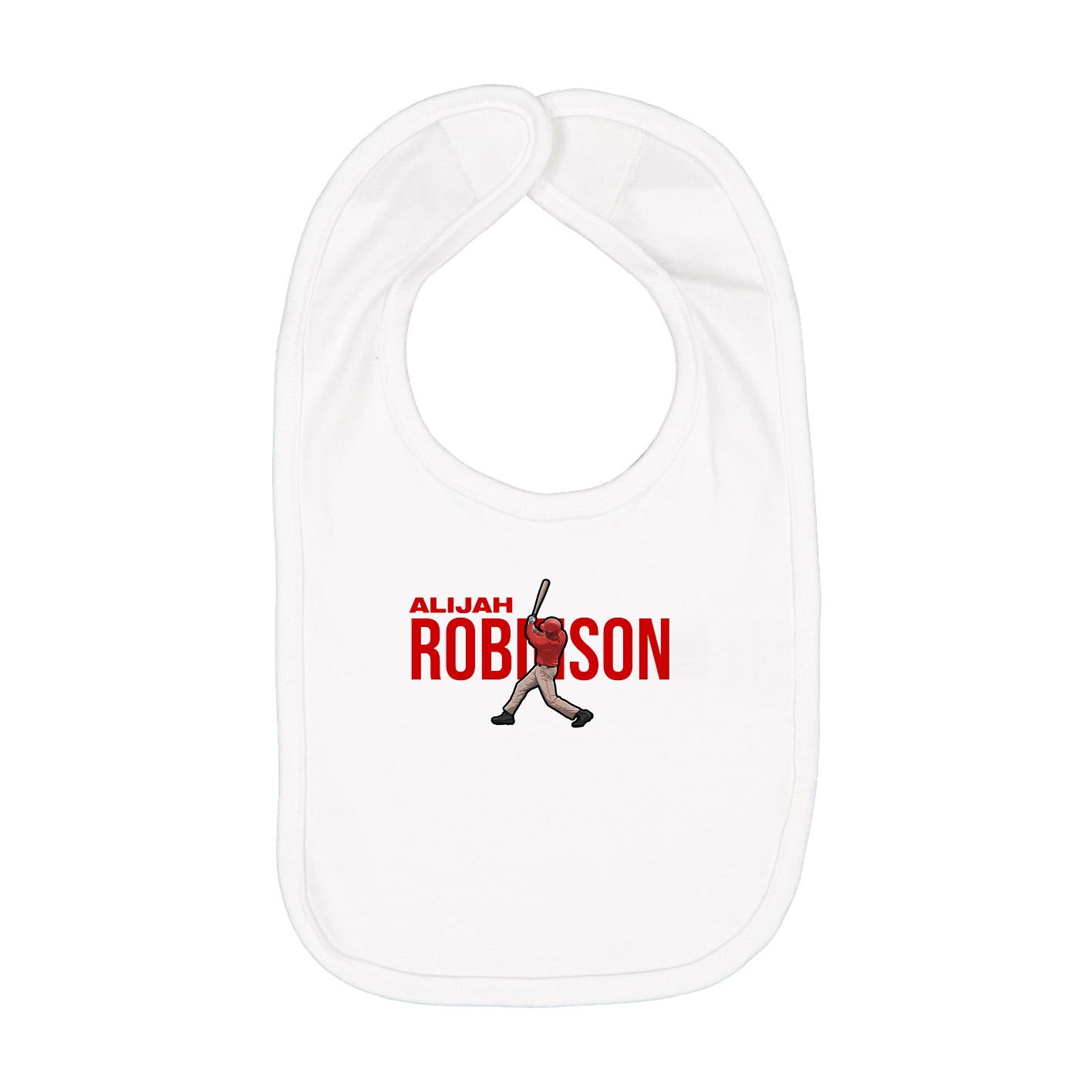 Infant Bib — Player Name in White