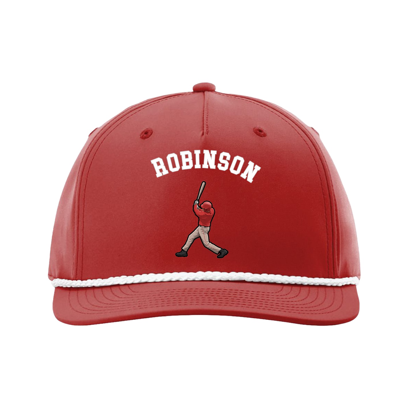 Five-Panel Classic Rope Cap — Shirsey Arch in Red