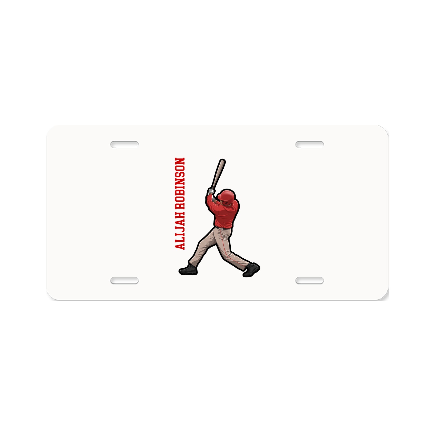 License Plate — Name Vertical in Classic
