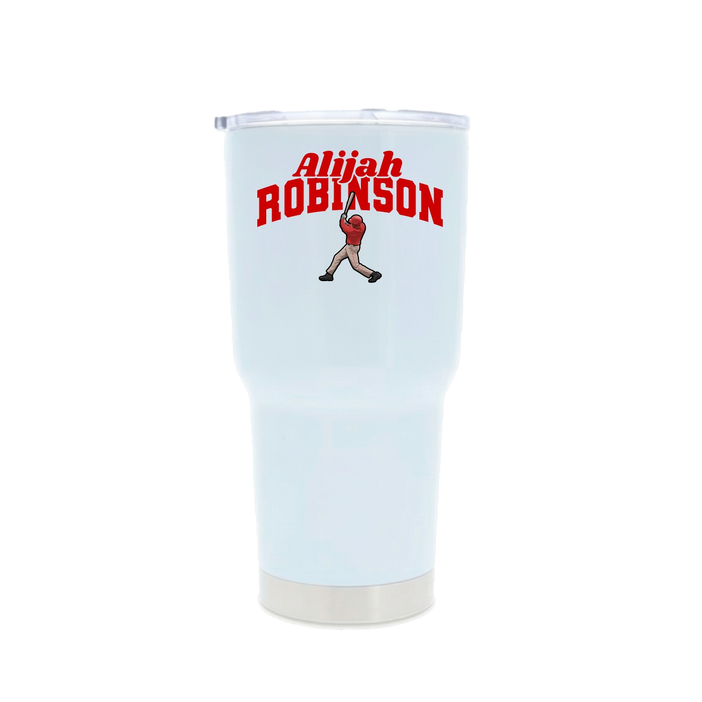 30oz Stainless Steel Tumbler — Signature Arch in White