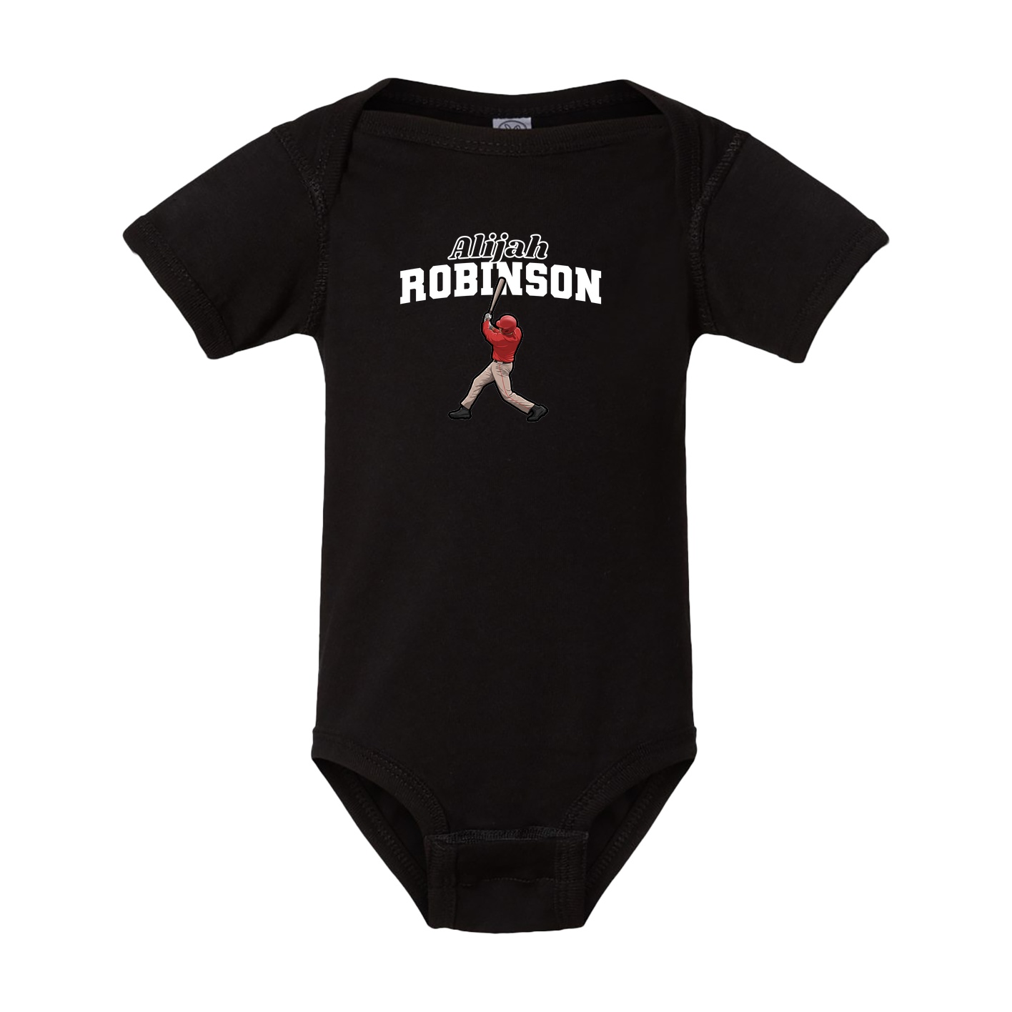 Baby Onesie — Name Arch in Black