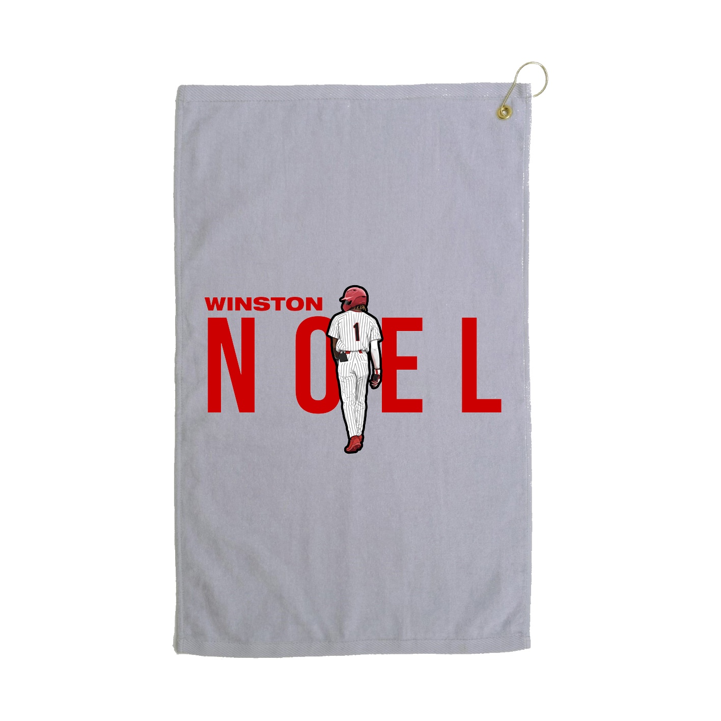 Golf Towel — Player Name in Grey