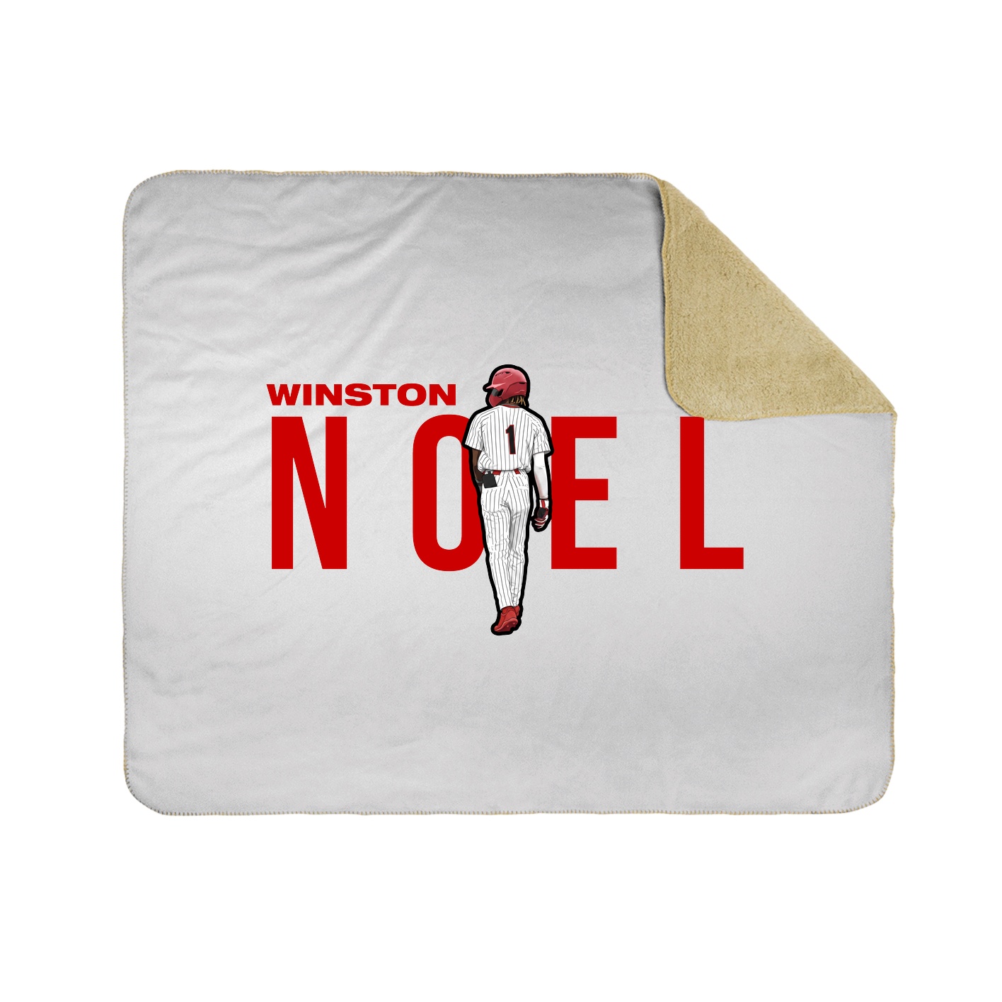 Throw Blanket — Player Name in White