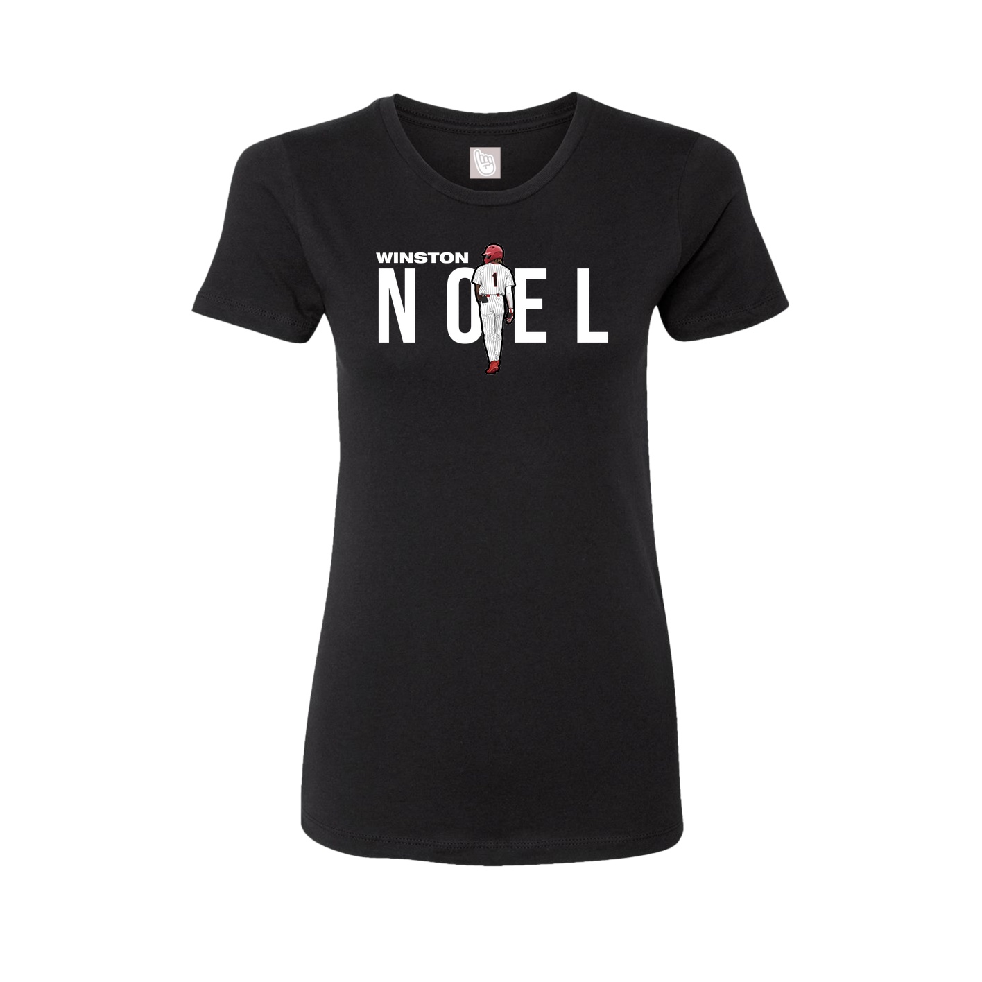 Fitted Women's Tee — Player Name in Black