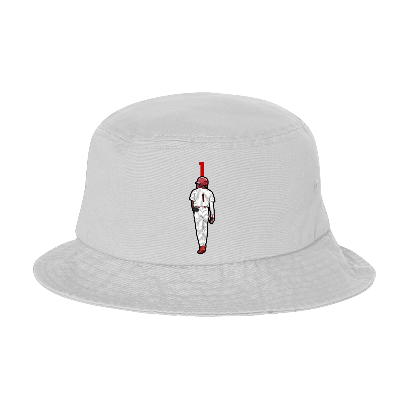 Bucket Cap — Number Top in White