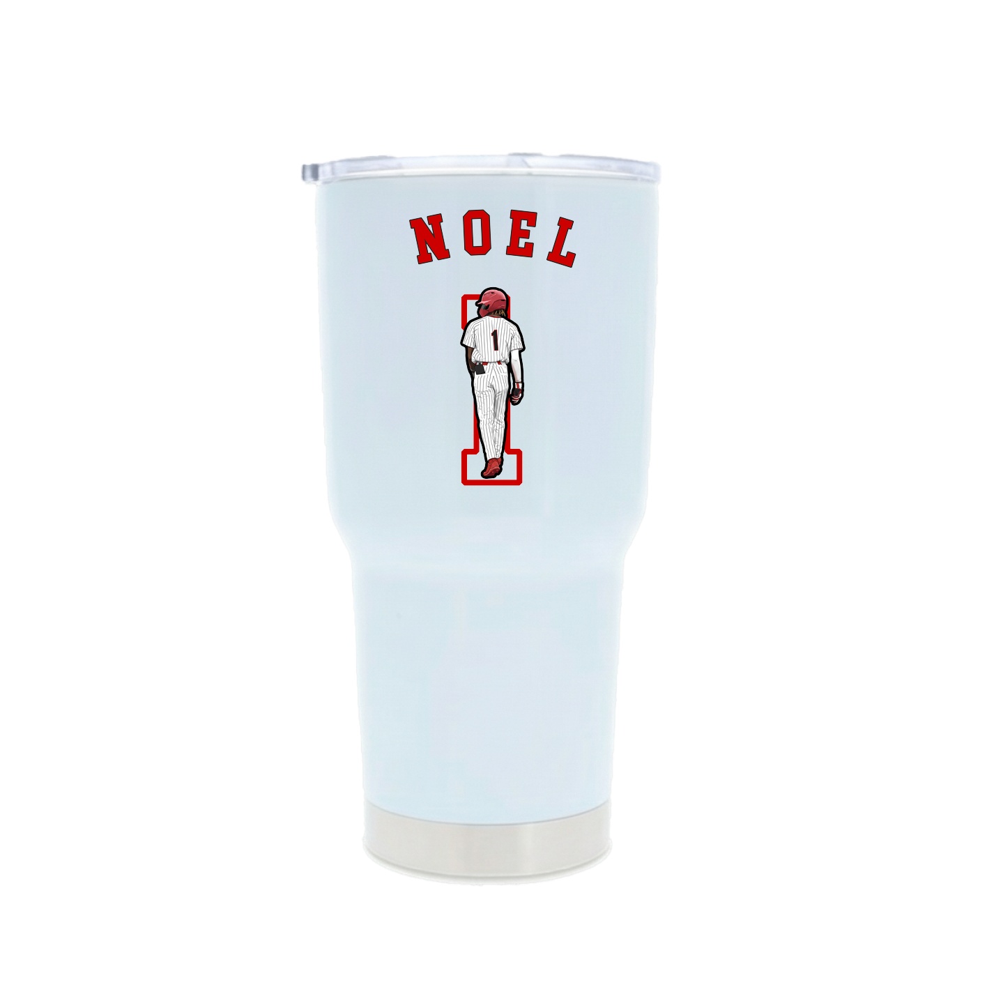 30oz Stainless Steel Tumbler — Shirsey Arch in White