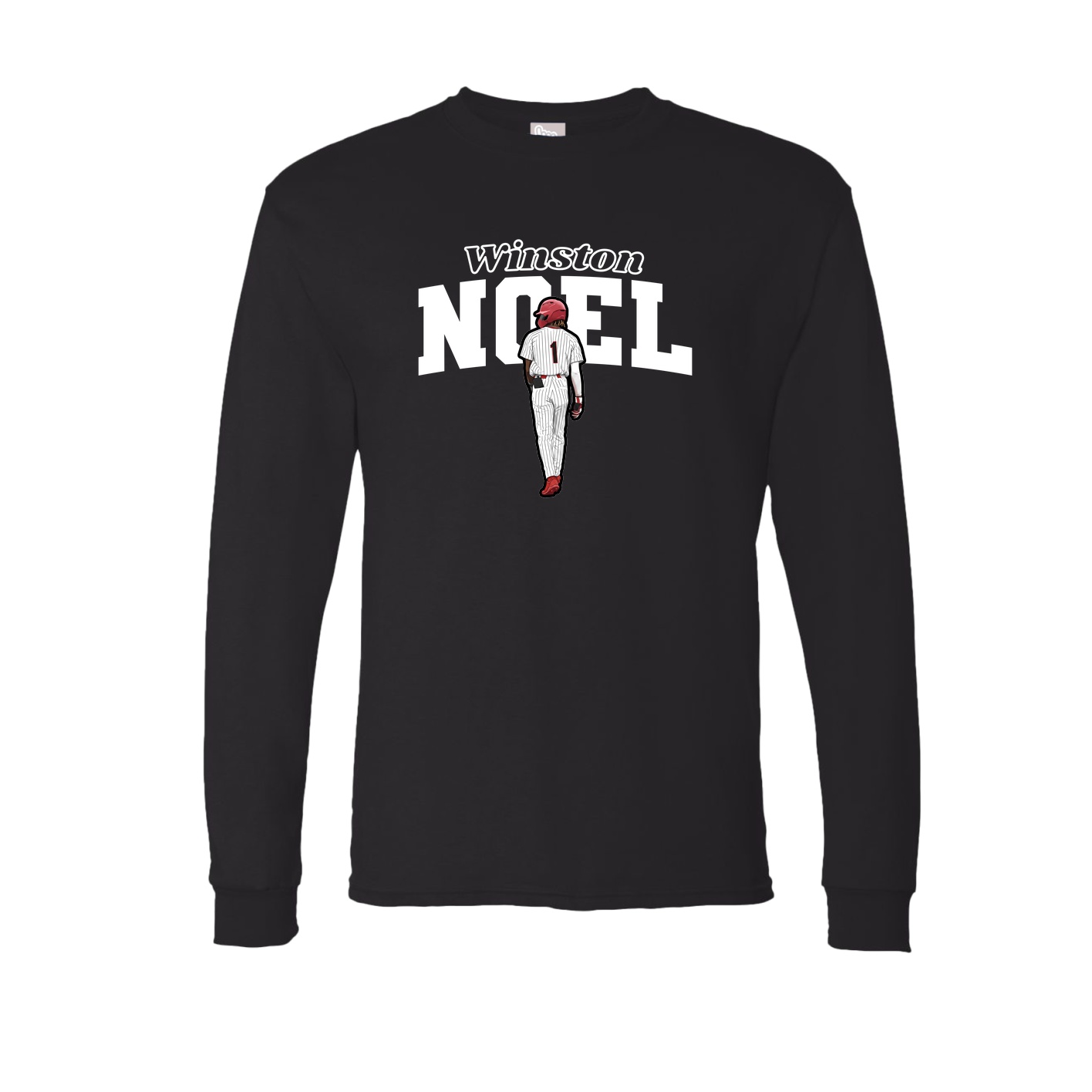 Long Sleeve Tee — Name Arch in Black