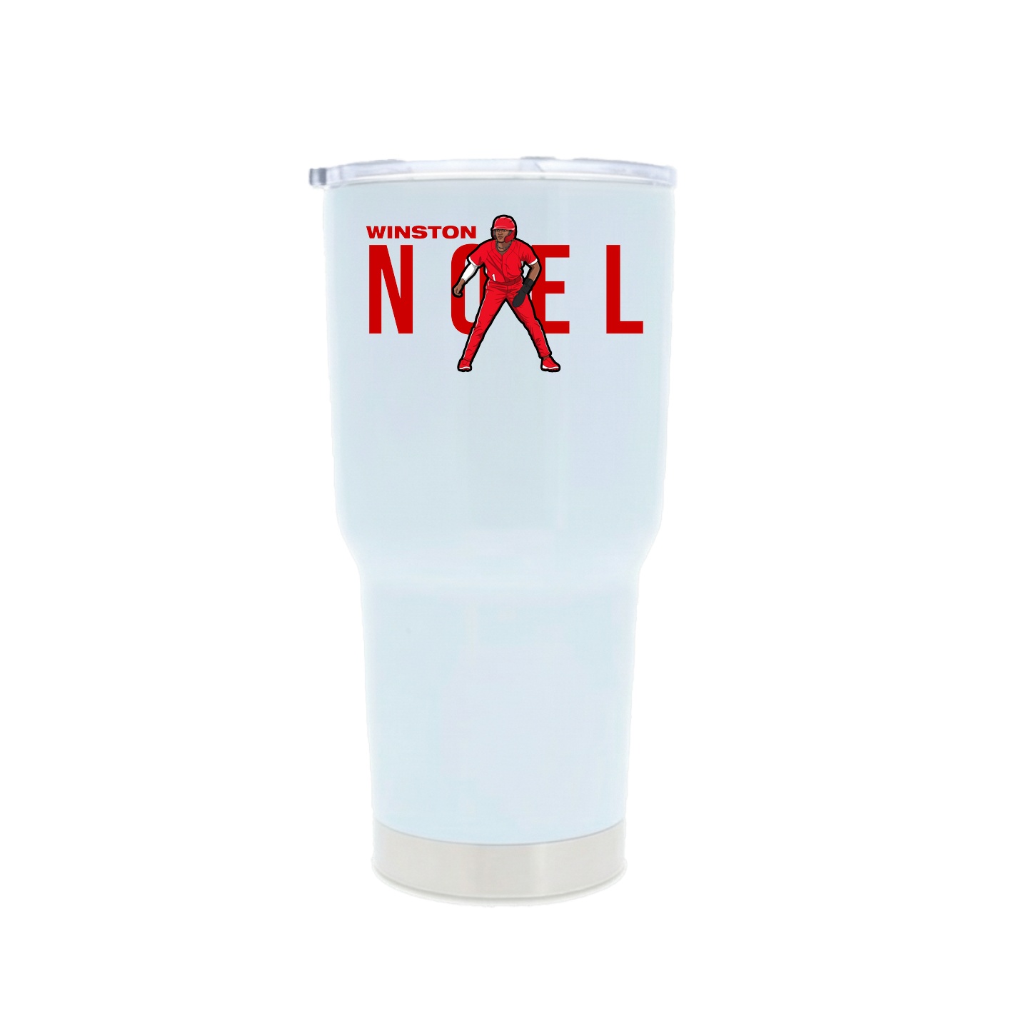 30oz Stainless Steel Tumbler — Player Name in White