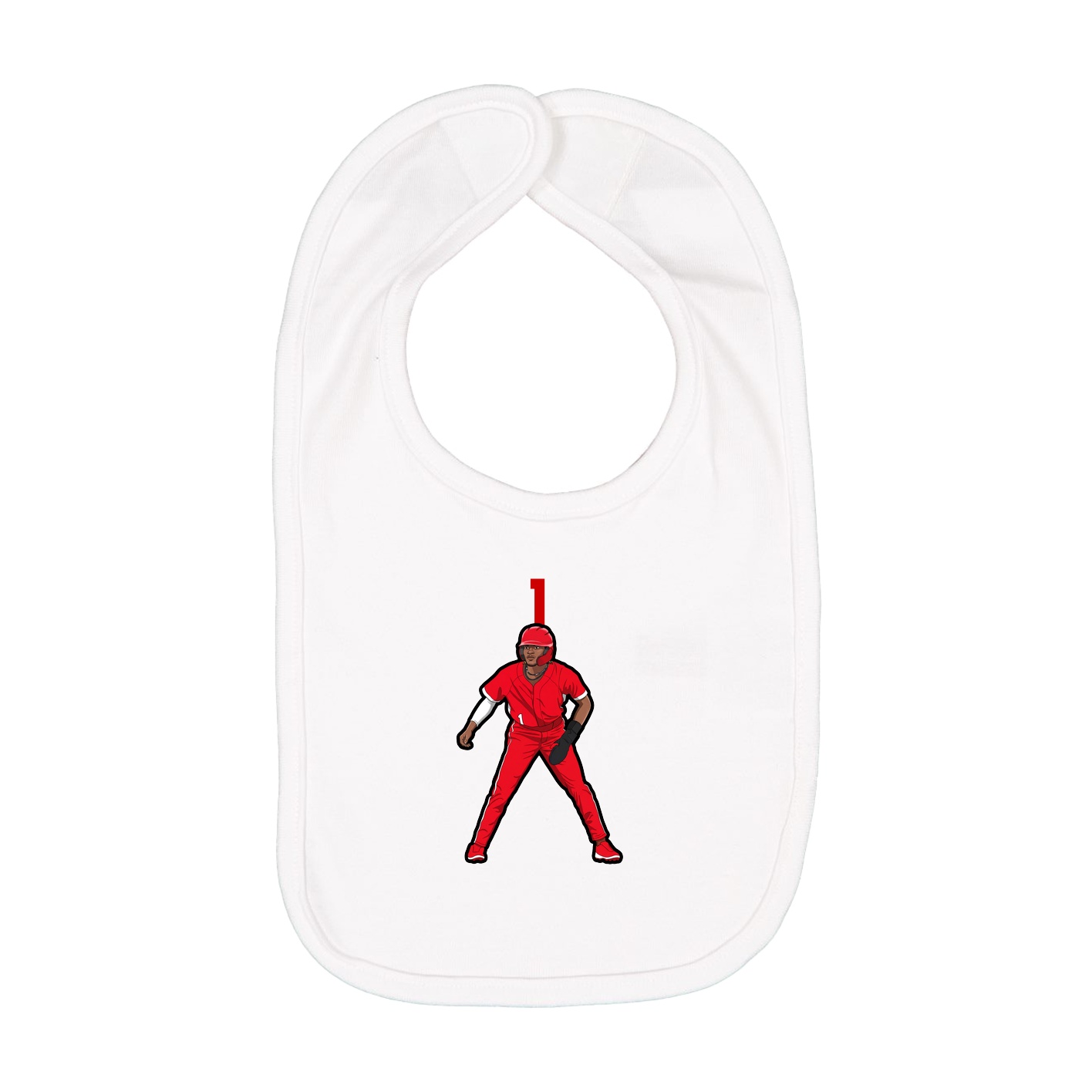 Infant Bib — Number Top in White