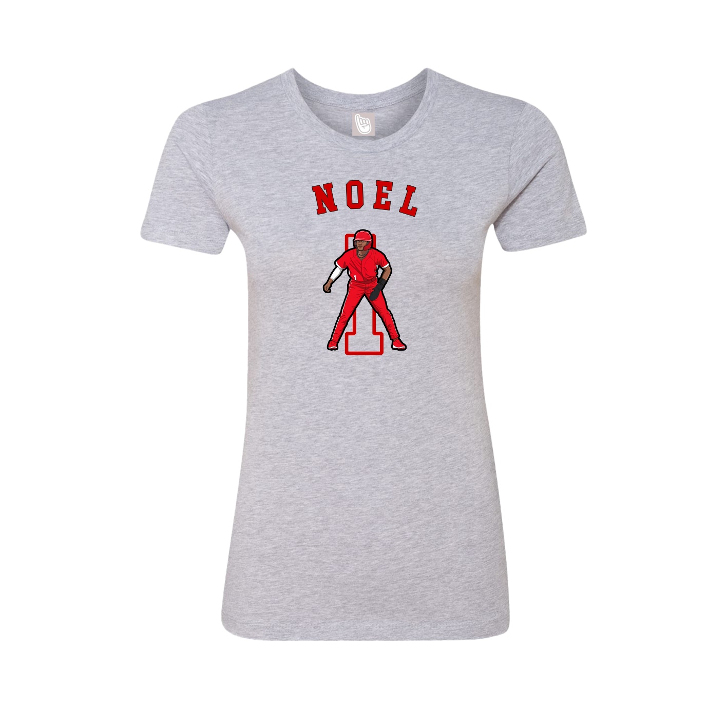 Fitted Women's Tee — Shirsey Arch in Grey
