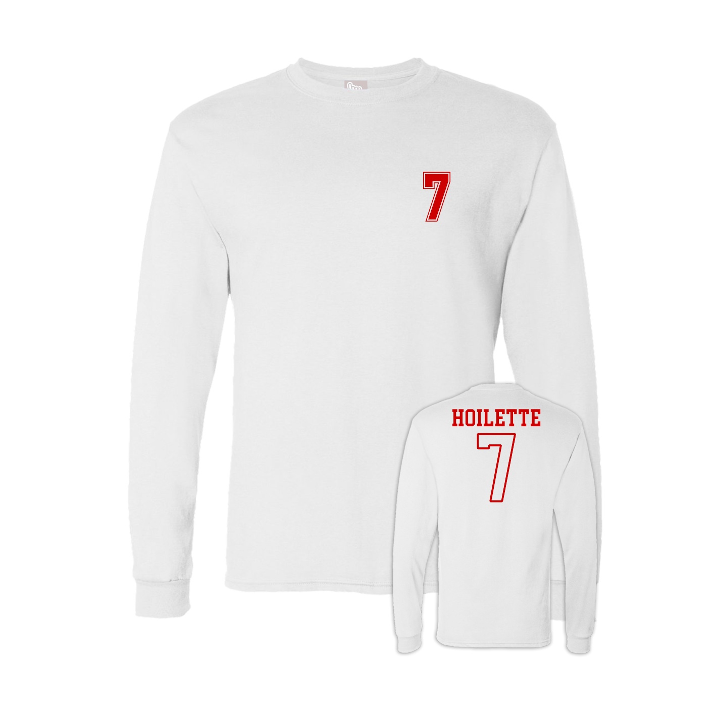 Long Sleeve Tee — Chest Back in White
