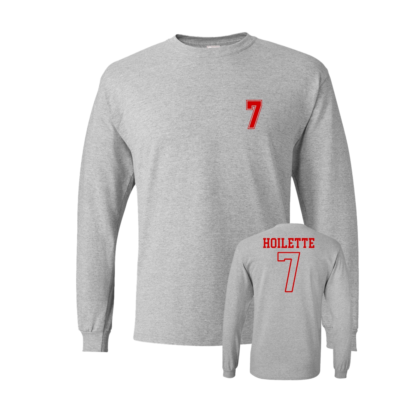 Long Sleeve Tee — Chest Back in Grey